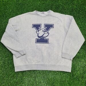 Vintage Y2K Yale Bulldogs Sweatshirt XL 25x26 Gray